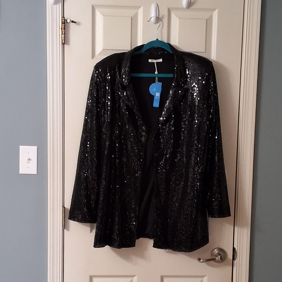 Luxury Sequined Blazer Jacket Elegant Wear beach wedding - Picture 5 of 16